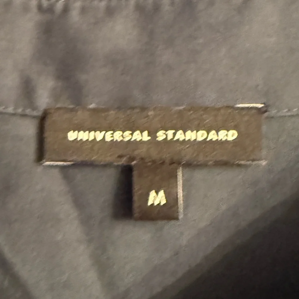 Universal Standard Asymmetric Shirtdress Cotton Blend Teal Medium 18-20 EUC - Picture 7 of 13